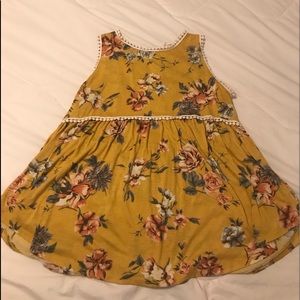 yellow floral summer tank